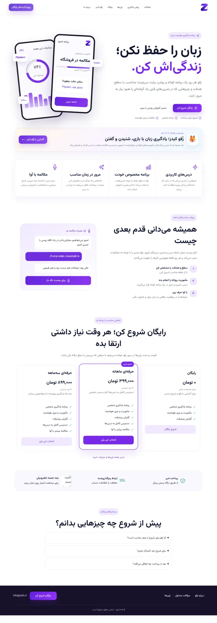 نمای کامل پروژه zofu.ir